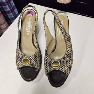 💙 womens shoes Via Condotti heels tan/brown 8.5